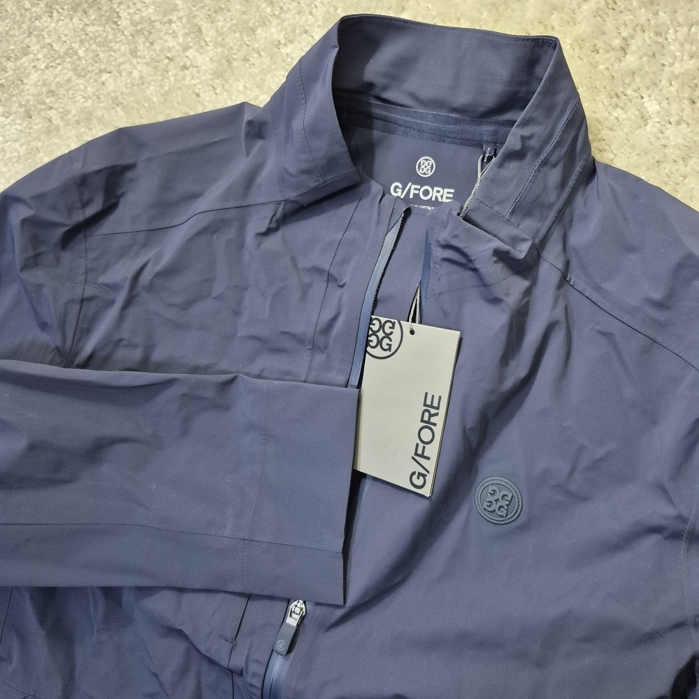 G/Fore Weather Resistant Repeller Rain Jacket Mens Small Blue Vented Waterproof